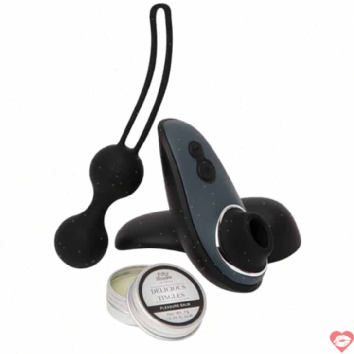 Fifty Shades x Womanizer Desire Blooms Set 3 Món Đen Siêu Gợi