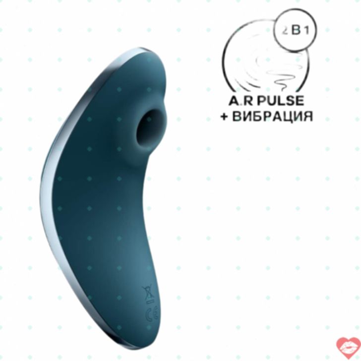 Satisfyer Vulva Lover 1 xanh hút rung 12cm clitoris mê hoặc