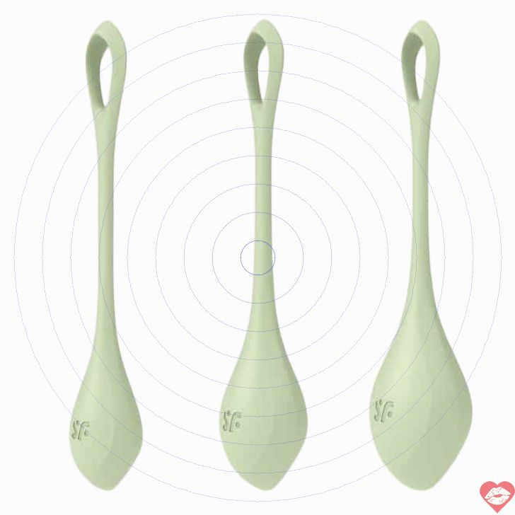 Satisfyer Yoni Power 2 Balls Xanh Làm Chặt Âm Đạo Tự Nhiên
