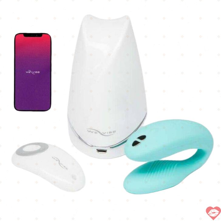 We-Vibe Sync app remote xanh ngọc đôi lứa rung mạnh