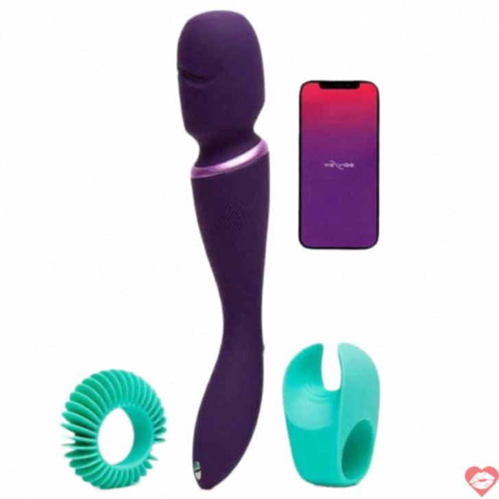 We-Vibe Wand Massager Tím 30cm Nasadka Rung App Smartphone Đỉnh Cao