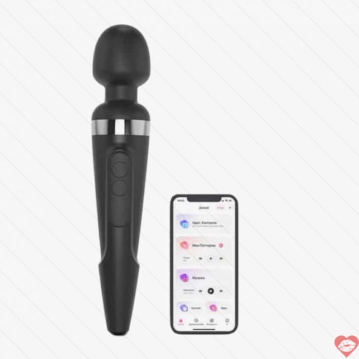 Lovense Domi Mini Wand Rung Đen App Điều Khiển Siêu Mạnh