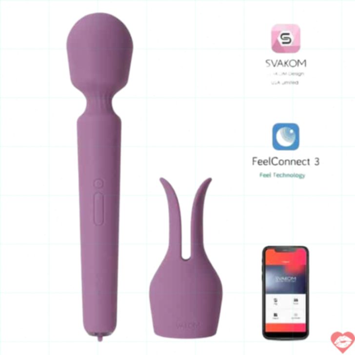 Svakom Emma Neo 2 massager nóng app tím 29cm mạnh mẽ