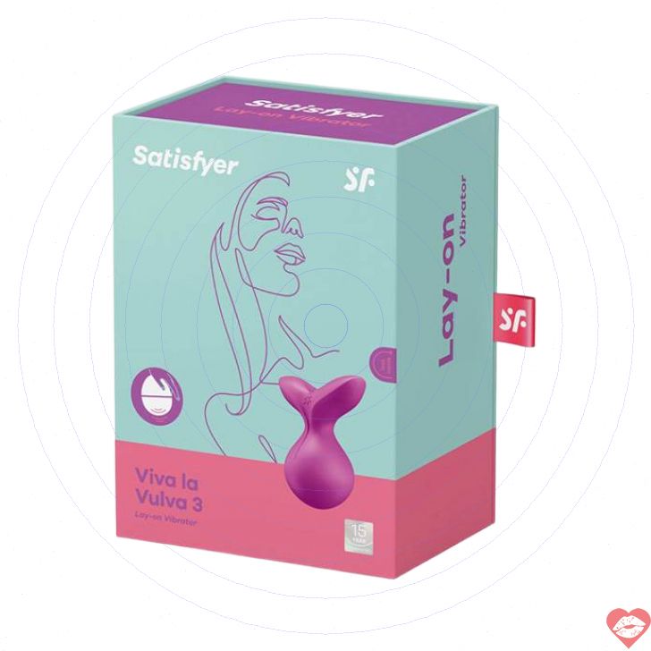 Satisfyer Viva La Vulva 3 fuchsia mint lay-on clitoris