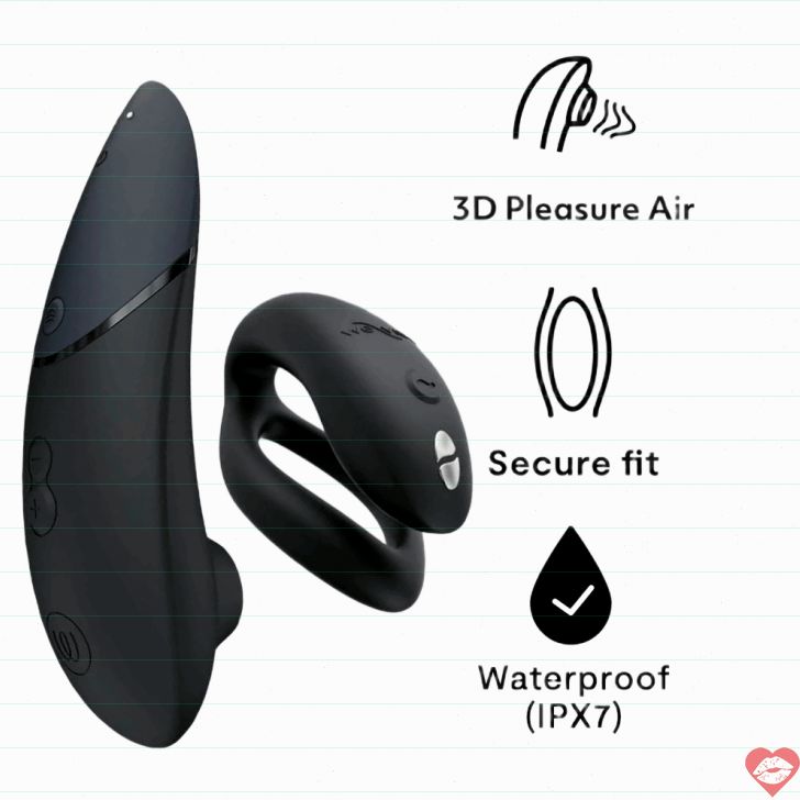 Womanizer Premium Set Đen Rung Hút Siêu Cao Cấp