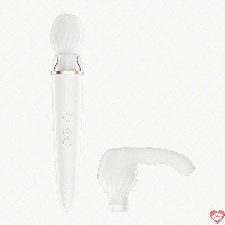 Satisfyer Double Wand-er APP Trắng Điều Khiển Xa 27cm