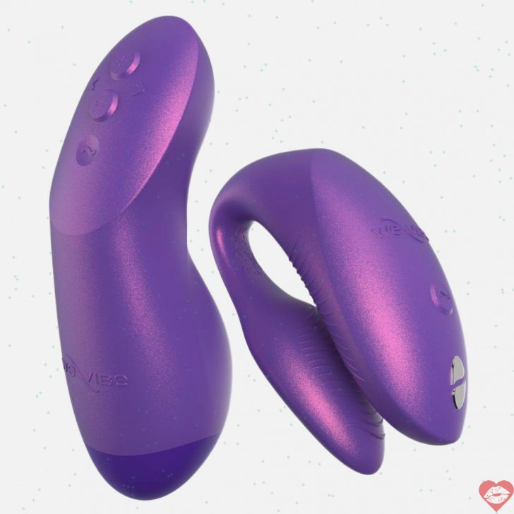 We-Vibe Chorus Pro tím app rung sóng đôi sâu 8cm