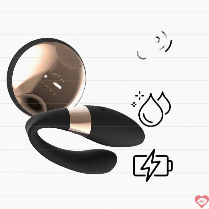 Lelo Tiani Duo cặp rung remote đen 9cm cao cấp