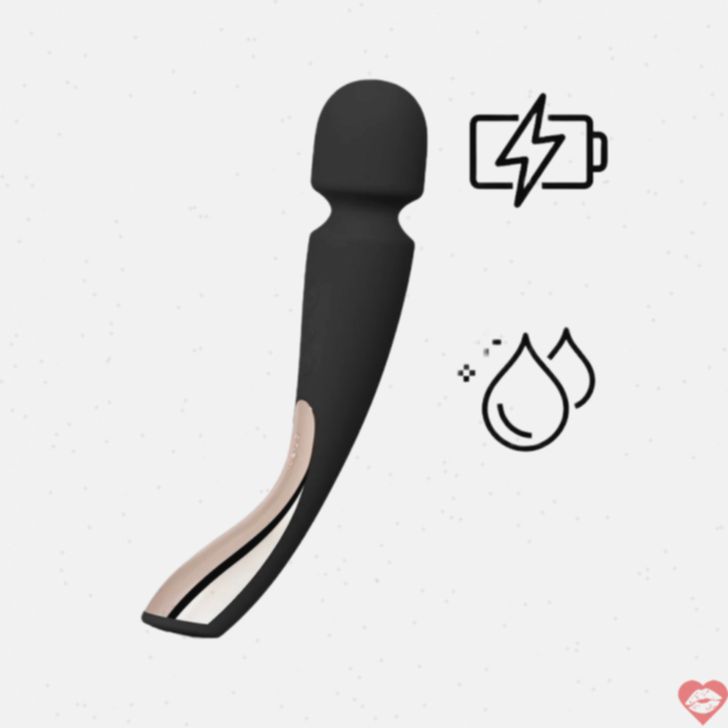 Lelo Smart Wand 2 M Đen Massage Toàn Thân 21cm