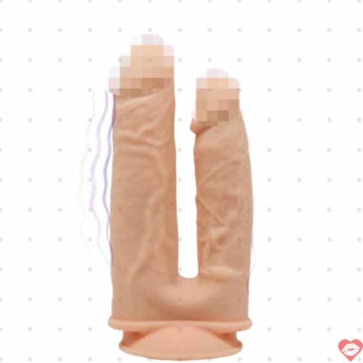 Dildo Đôi SilexD Vibro 19.5cm Da Thực Tế Khoái Lạc Đôi Kiệt Tác 
