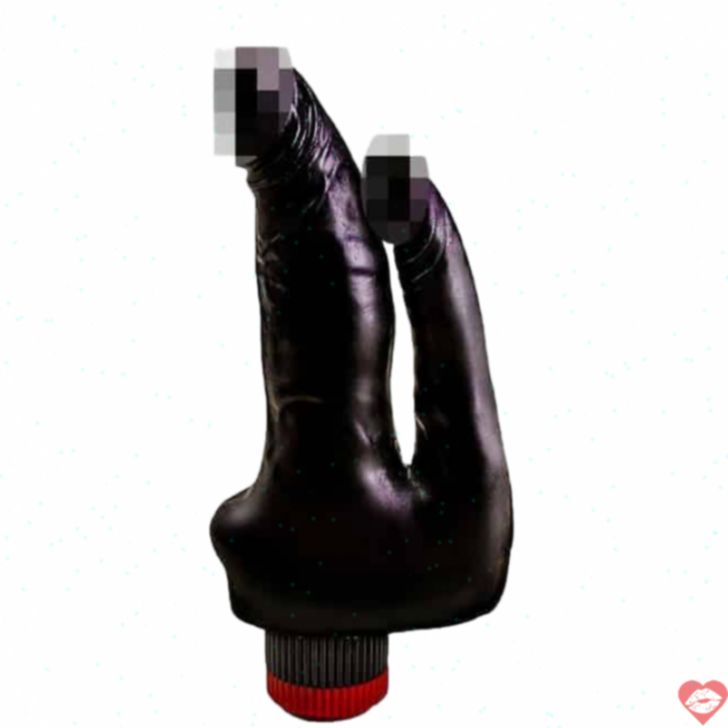 LoveToy Double Penetration Vibe 17cm Đen Đa Năng 