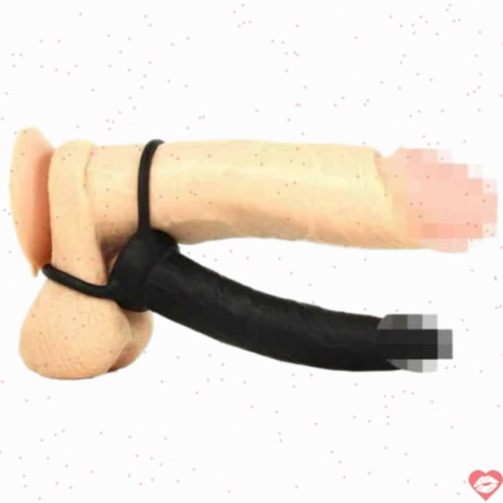 Double Rider CalExotics Đen 14cm Silicon Đôi Thâm Nhập Mãnh Liệt 