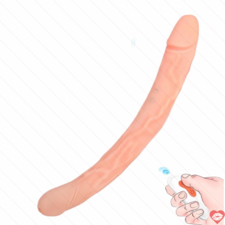 Dildo Đôi Rung 30cm Cong Thực Remote 