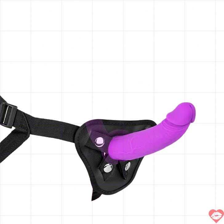 Dildo tím đôi không đai 24cm siêu mềm sướng 