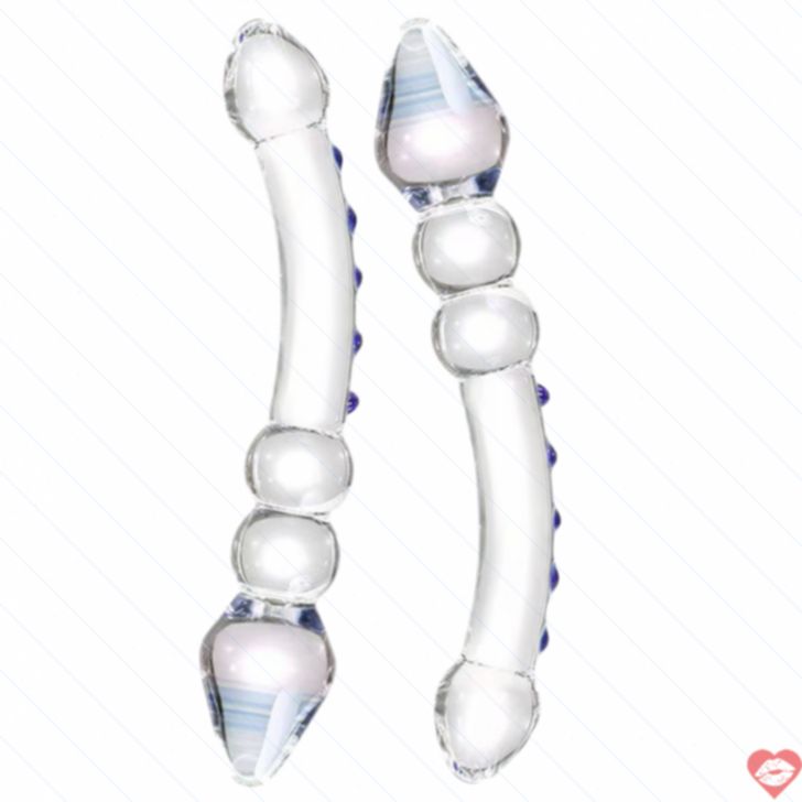 Glass Dildo Đôi Mông Trơn 20cm Bền Bỉ Khoái Lạc Tuyệt Đối 