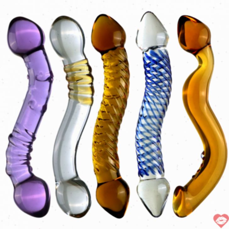 Glass Dildo Purple Rain 7Inch Tím 18cm Kép An Toàn Lung Linh 