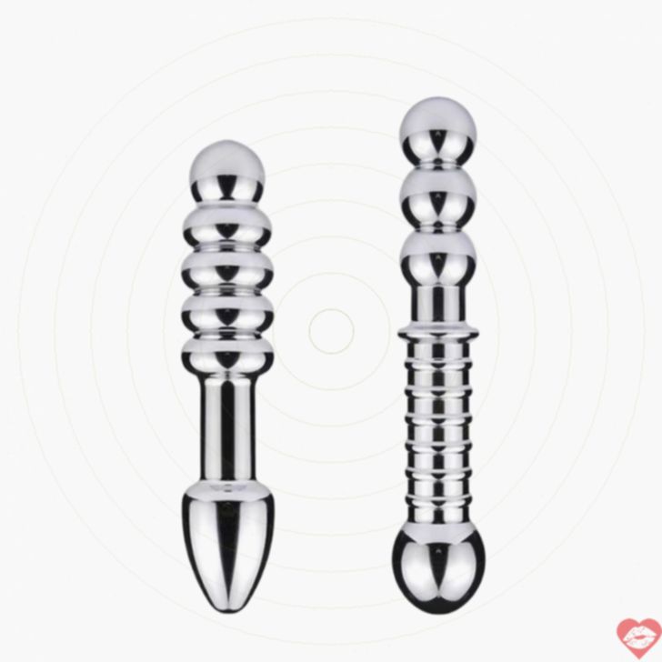 Dildo Kim Loại Đôi Nhẵn 18cm 3.5cm Đa Năng Dễ Làm Sạch 