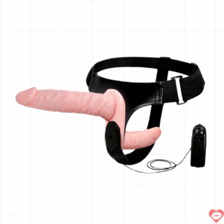 Strap On Song Đầu Rung Hồng Gợi Cảm 
