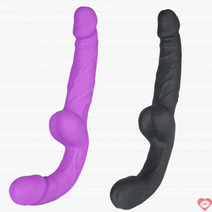 Strapless Dildo Thực Tế Gắn Kết Đôi 