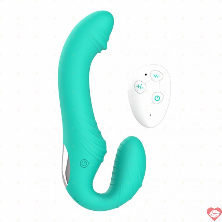 Strapless Strap-On Rung Remote 18cm Đa Kích Thích 