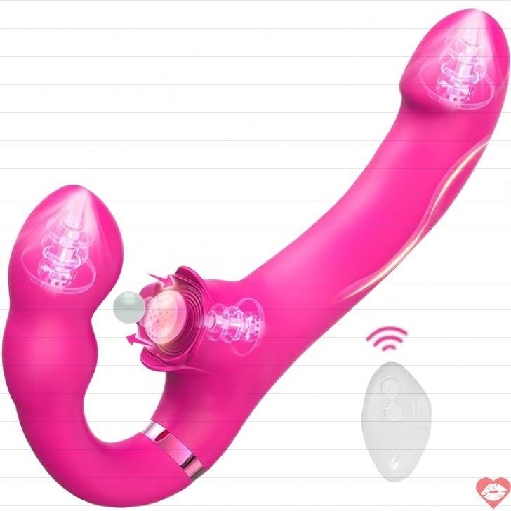 Strapless Dildo Rung 23cm Lesbian Đôi Gần Gũi Mãnh Liệt 