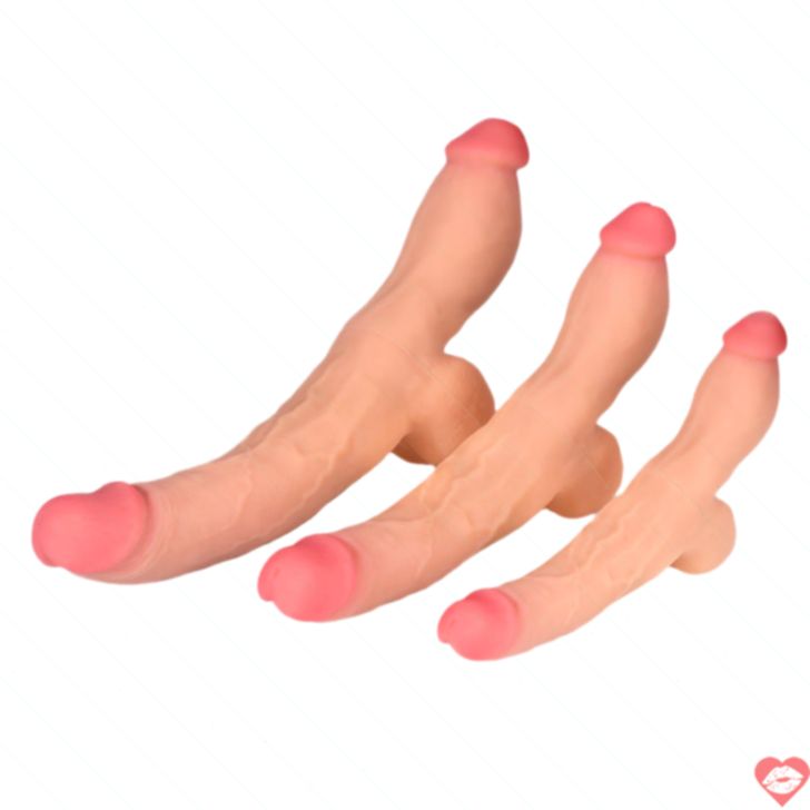 Double Head Dildo 15 Inch Dày Thực Tế Linh Hoạt Nóng 