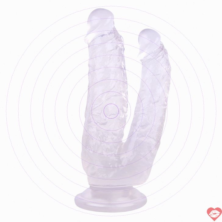 Clear Jelly Dildo Double Pen Trong Suốt Siêu Đầy 
