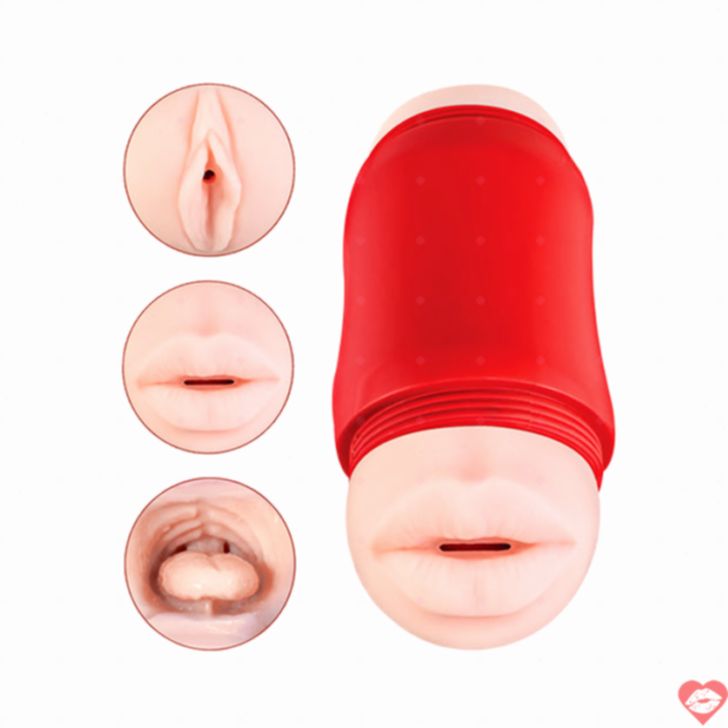 Delite Two Ways Stroker Kép Miệng Lồn Siêu Thực 