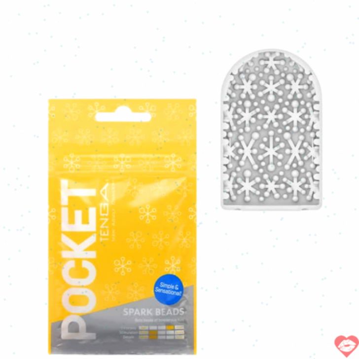 Tenga Pocket Spark Beads Vàng TPE 7.5cm Di Động Một Lần