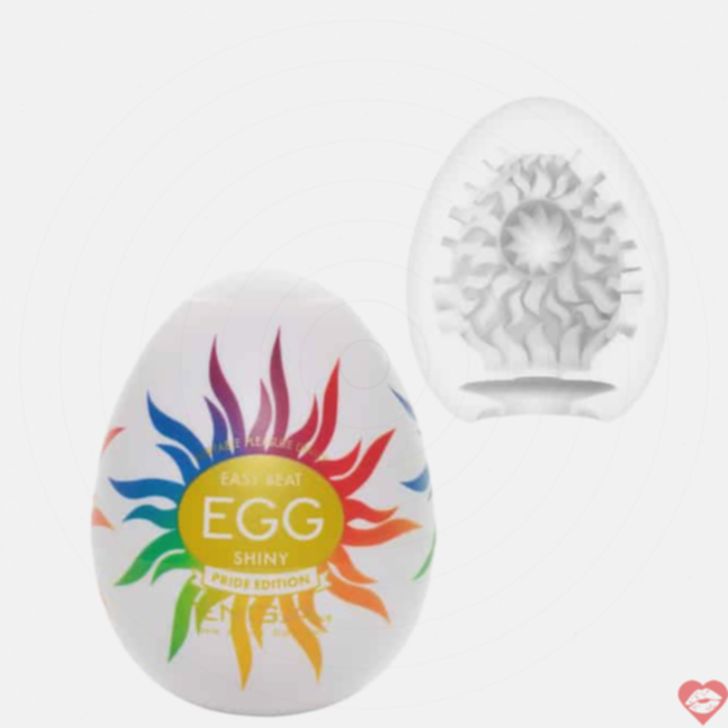 Tenga Egg Hard-Boiled Shiny trắng TPE compact cực khoái nhanh