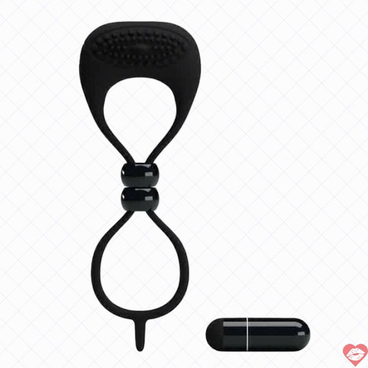 Pretty Love Locker Ring Đen Đỡ Bóng Siêu Rung Đôi