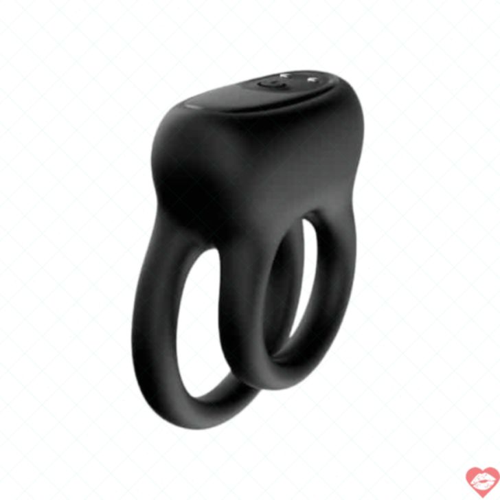 Vibro Ring Duality Đen Kẹp Trứng Siêu