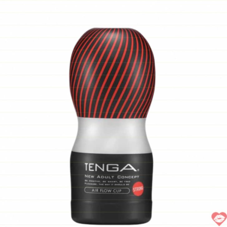 Tenga Air Flow Cup Strong đen TPE hút gió cực mạnh
