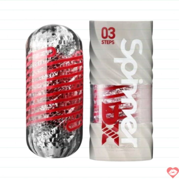 Masturbator Tenga Spinner DX 03 đỏ xoay 3 cấp