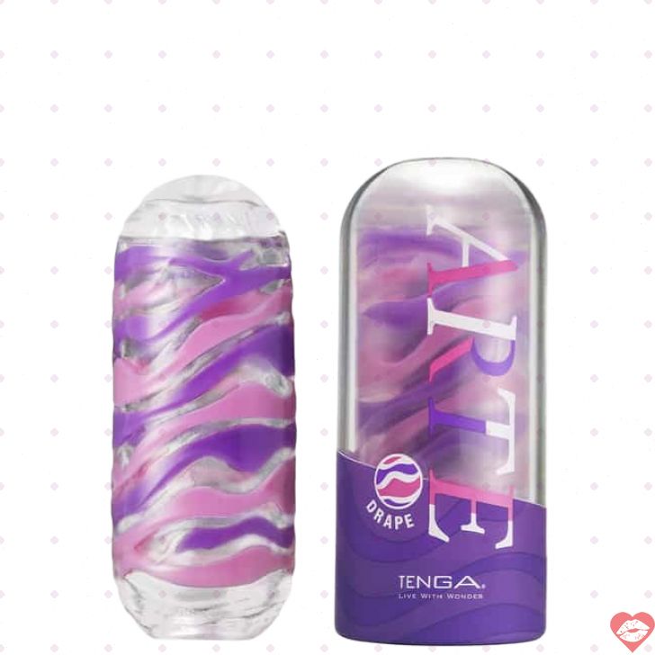 Tenga Arte Drape Masturbator Tím 13.5cm Nhiều Lần