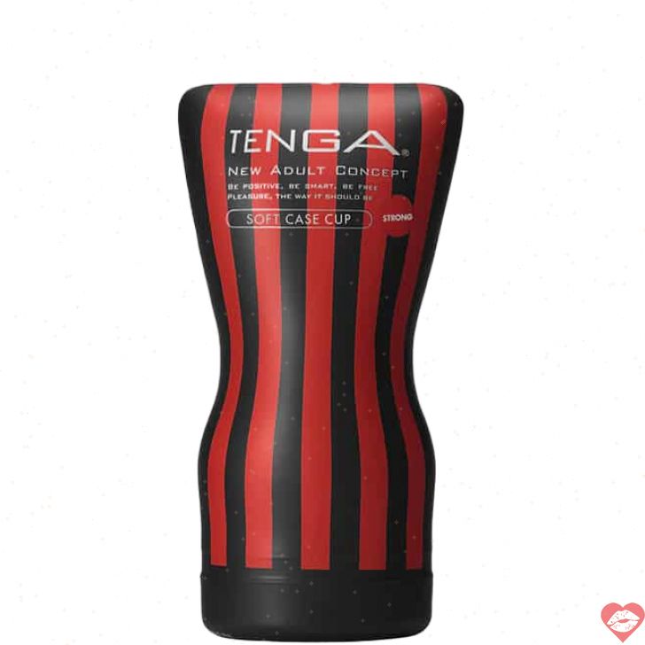 Masturbator Tenga Soft Case Strong đen TPE 15.5cm siết điều chỉnh