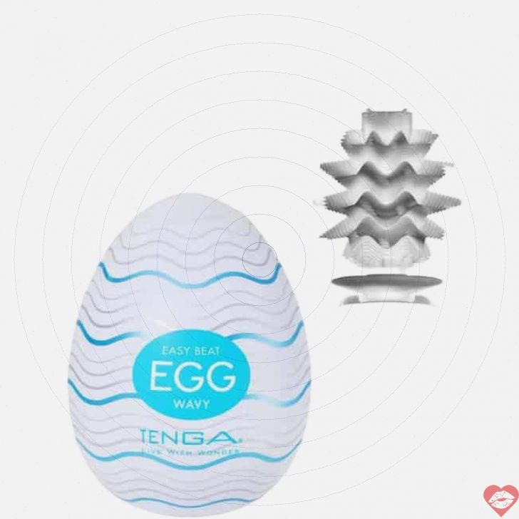 Tenga Egg Wavy Trắng Sóng Siêu Mềm Nhỏ Giọt Thỏa Mãn
