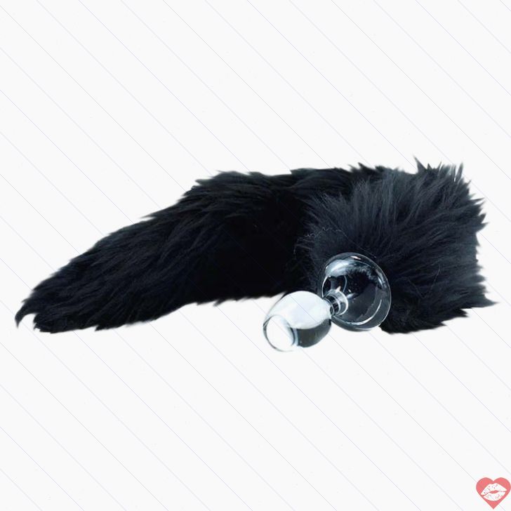 Tail Plug Minx Lông Đen Crystal Delights Thủ Công 