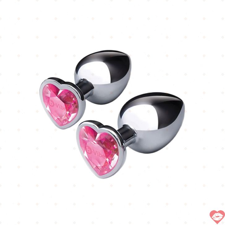 B-Vibe Jewel Heart Plug Kim Loại Huấn Luyện 