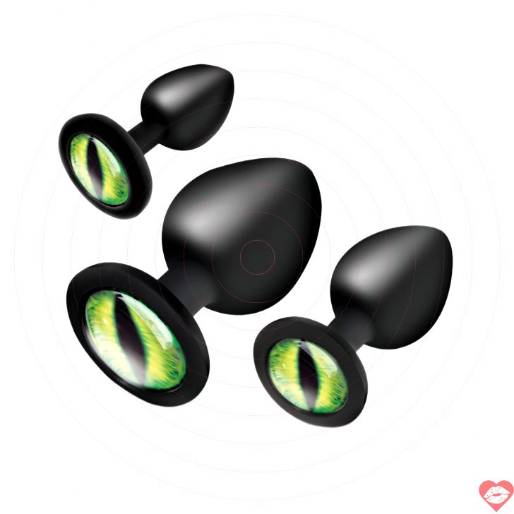 Creature eyes green butt plug set huấn luyện đít lớn 