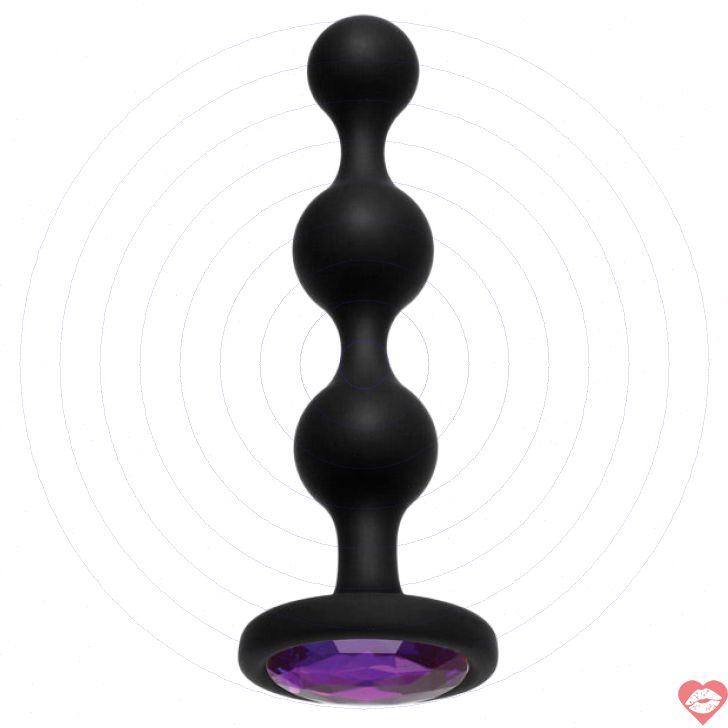 Plug hậu môn Booty Bling silicone lấp lánh hạt kích thích 