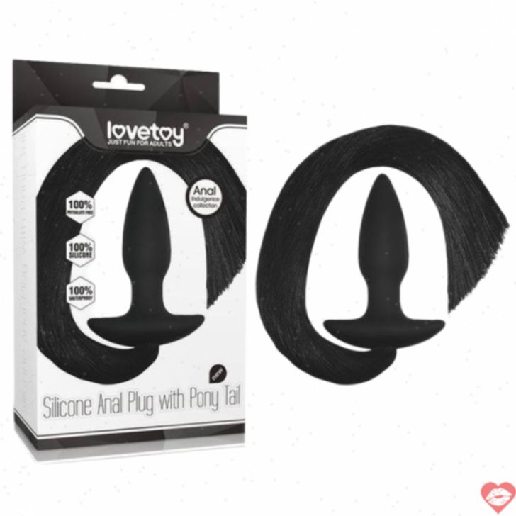 LoveToy Pony Tail Phích Đuôi Ngựa Đen Siêu Dâm