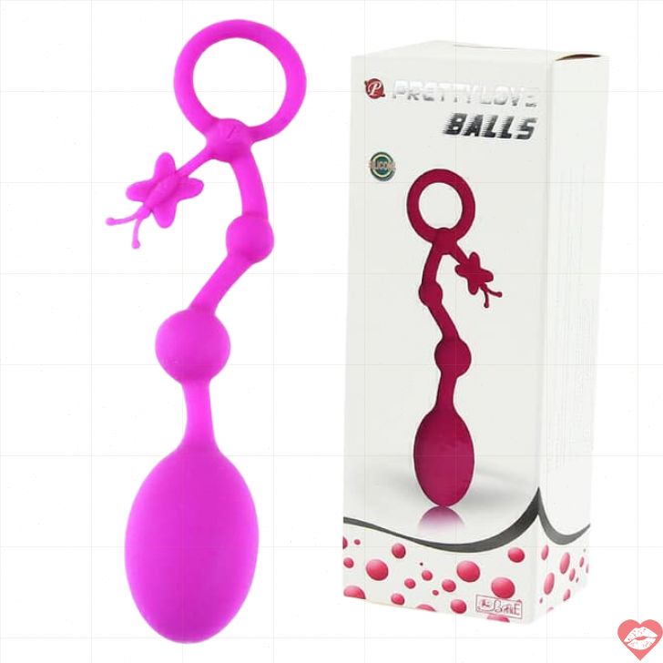 Baile Pretty Love Balls Hồng Anus Chuỗi Dễ Tháo