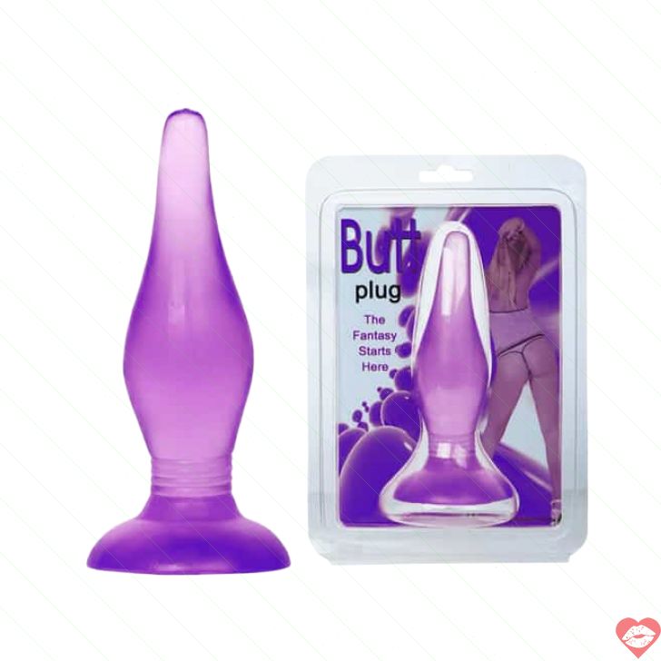 Plug Anal Baile Tím, PVC Mềm Dẻo 3.5cm Siêu Thoải Mái
