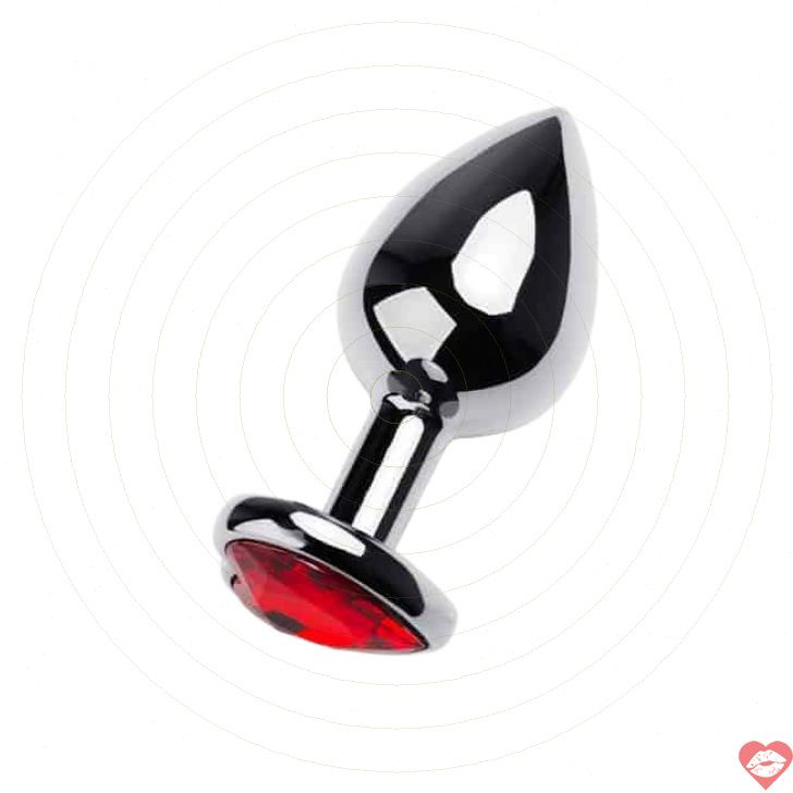 Toyfa Metal Butt Plug Tim Đỏ 3.4Cm Sang Trọng