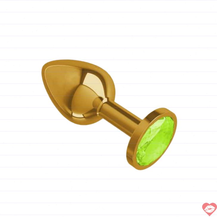 Gold Plug Đít Kristal Xanh Lá Sang Trọng Nga