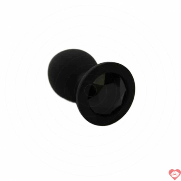 Kanikule Silicone Butt Plug Đen Kính Siêu Mịn Màng
