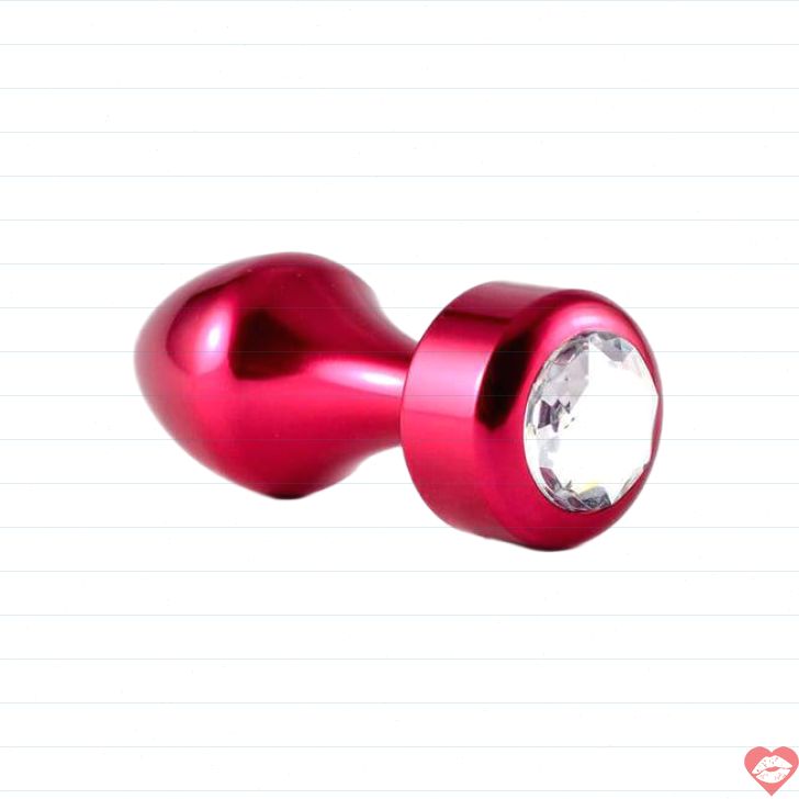 Pú Plug Nhôm Đỏ Kim Cương Trắng LoveToys Siêu Hấp Dẫn