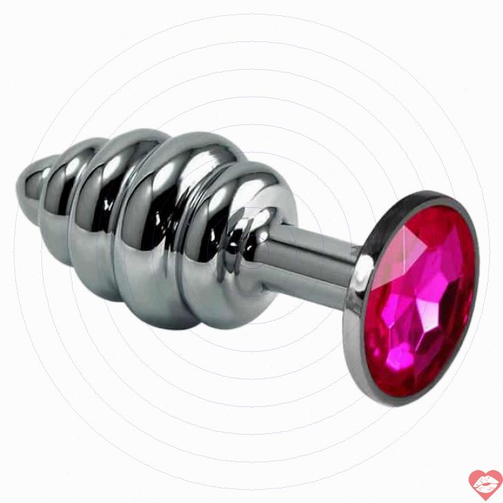 LoveToys Butt Plug S Ribbed Bạc Hồng Raspberry