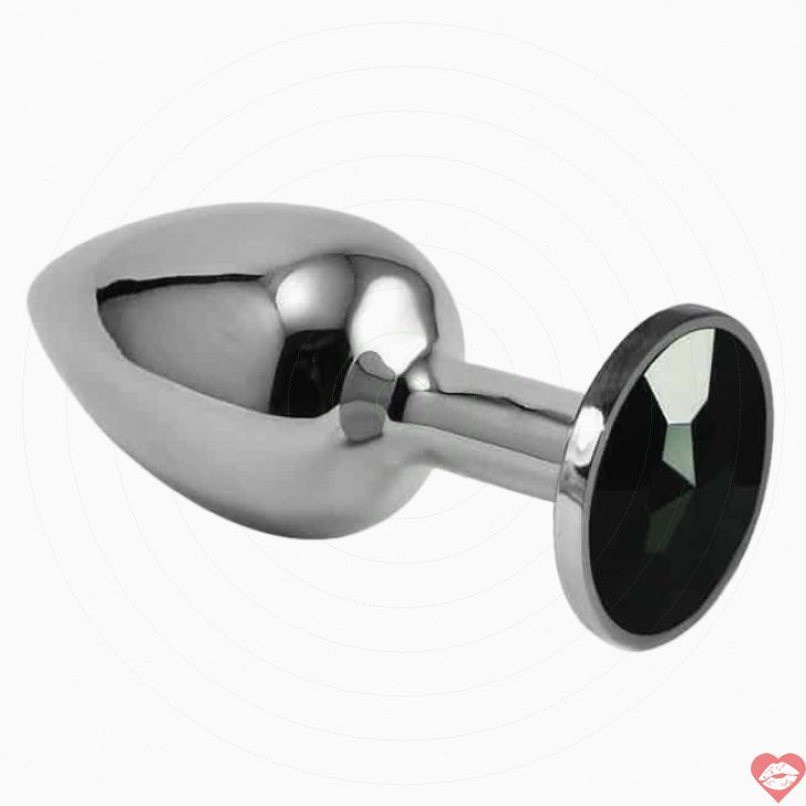 Anal Plug LoveToys S Đen Kim Loại 8cm